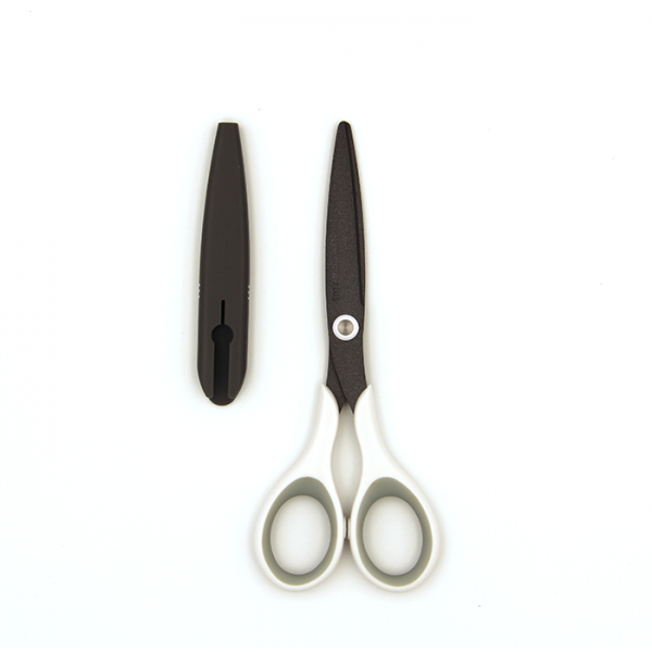 PLUS SC-160SF fitcut NON STICK COMFORT GRIP SCISSORS WHITE